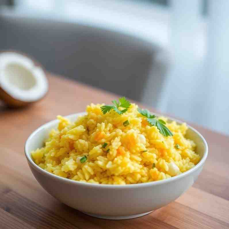 Simple Healthy Rice - Creamy Turmeric Coconut Recipe